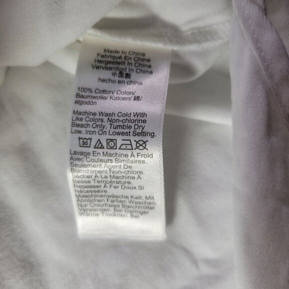 Madewell Women White Cotton Demin Button-Up Short-Sleeve Shirt Size XS - Picture 3 of 5